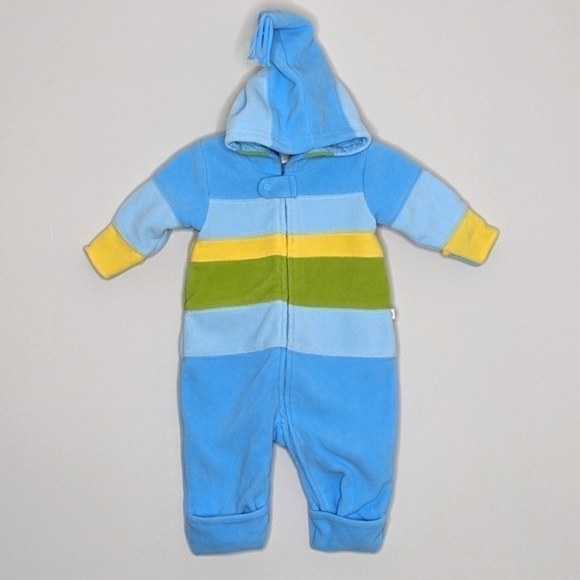 Oshkosh Fleece Stripe Bunting Snowsuit 3-6m - Picture 1 of 6